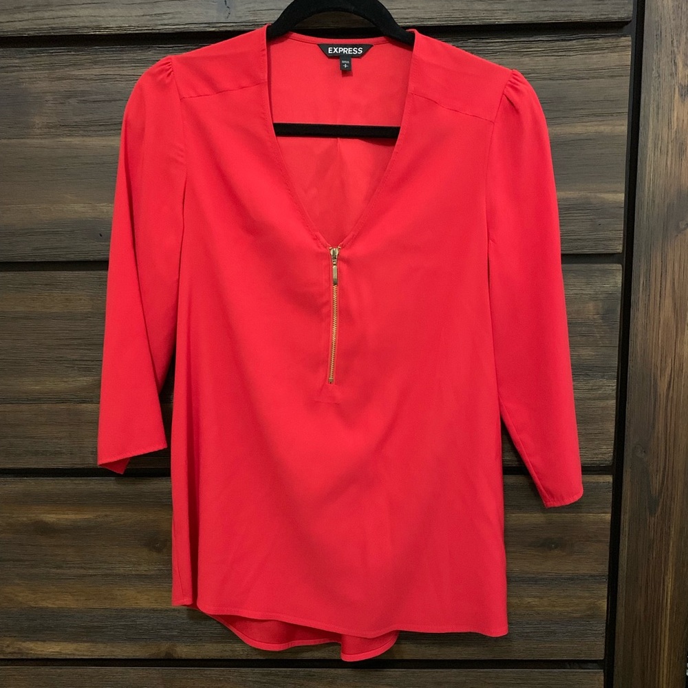 Express Red Blouse, Small